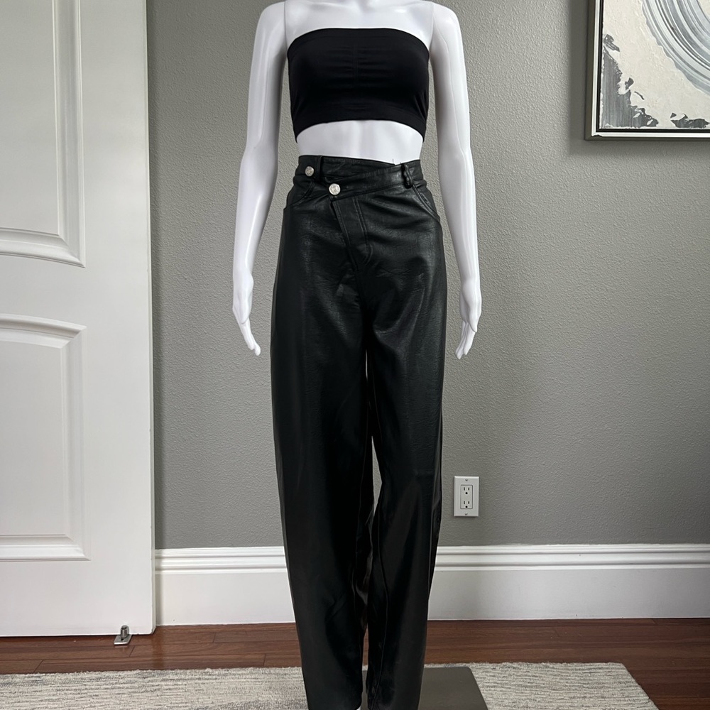 Fashion Nova Black Faux Leather Pants